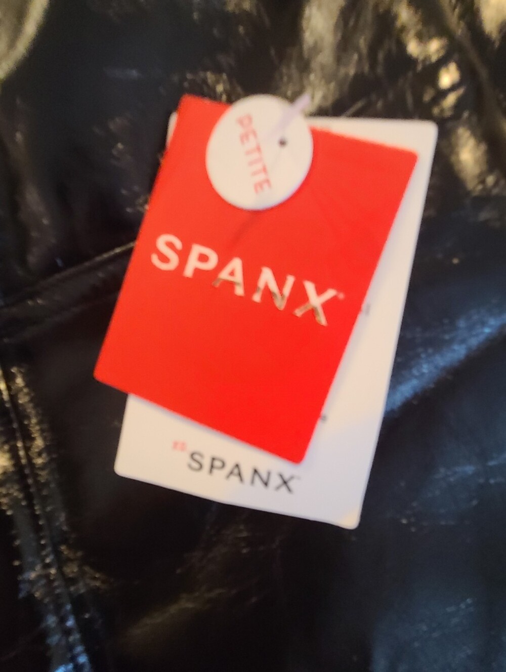 NWT Spanx High-Waist Black Faux Leather Leggings, Small - Picture 5 of 12